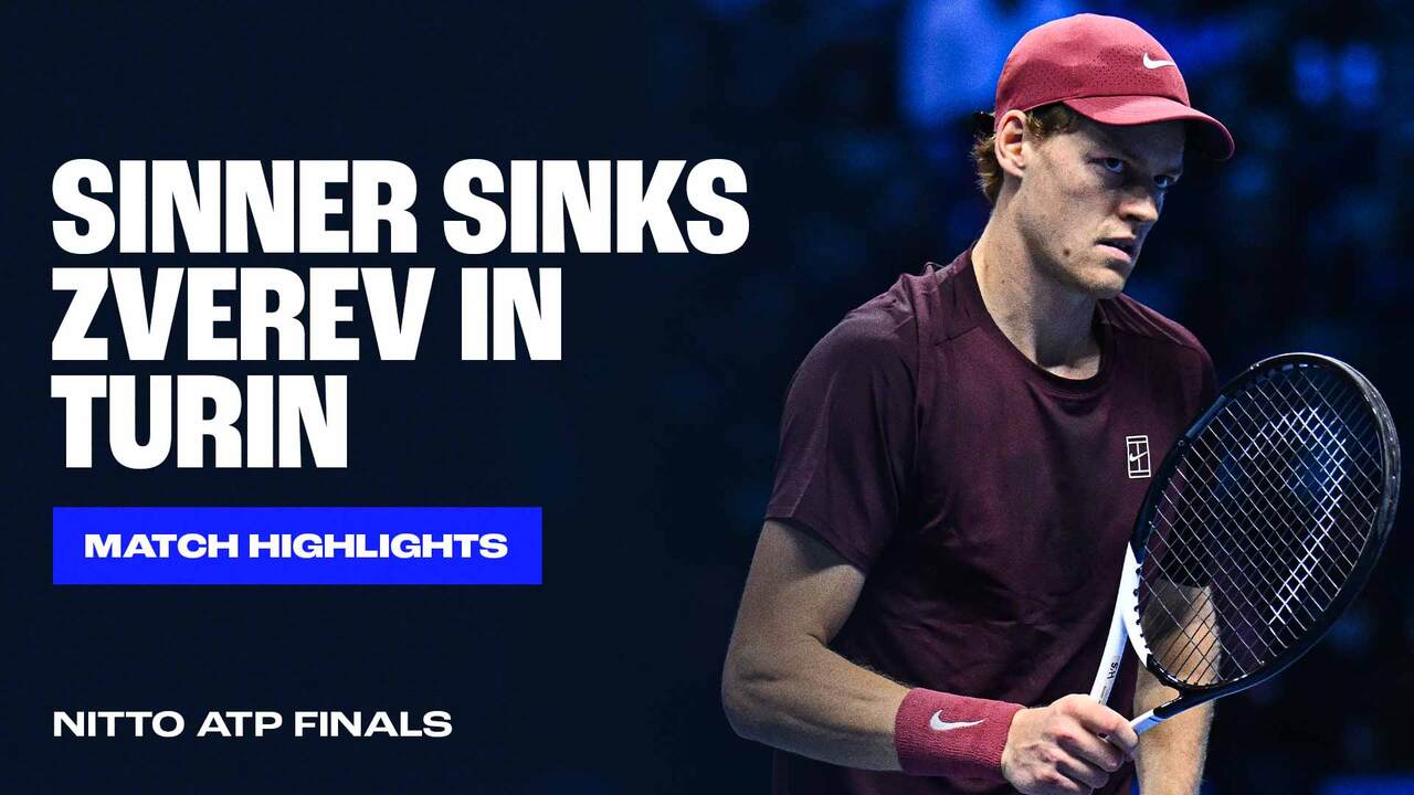 Highlights: Sinner accelerates past Zverev, books Turin SF spot