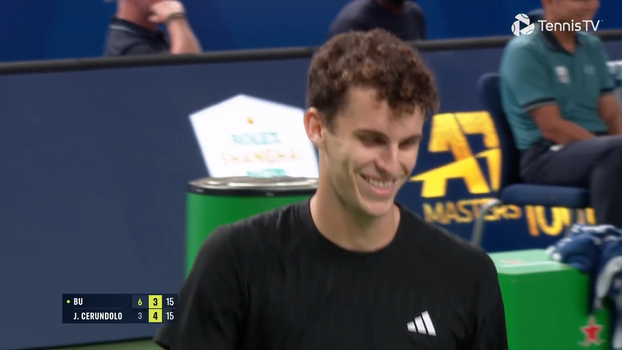 Hot Shot: Cerundolo sees the funny side of his great escape in Shanghai 2025 