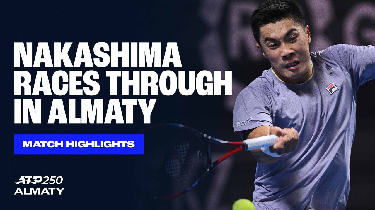 Highlights: Nakashima surges past Medjedovic in Almaty 2025 opener