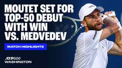 Highlights: Moutet rallies past Medvedev in Washington 2025 QFs