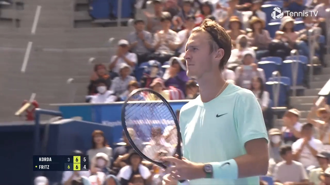 Hot Shot: Korda earns set point with wicked forehand vs. Fritz in Tokyo 