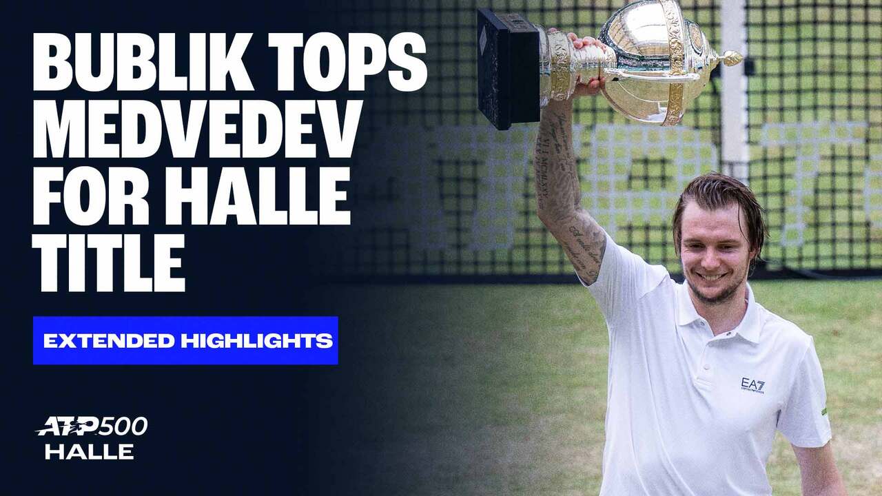 Extended Highlights: Brilliant Bublik battles past Medvedev for Halle title