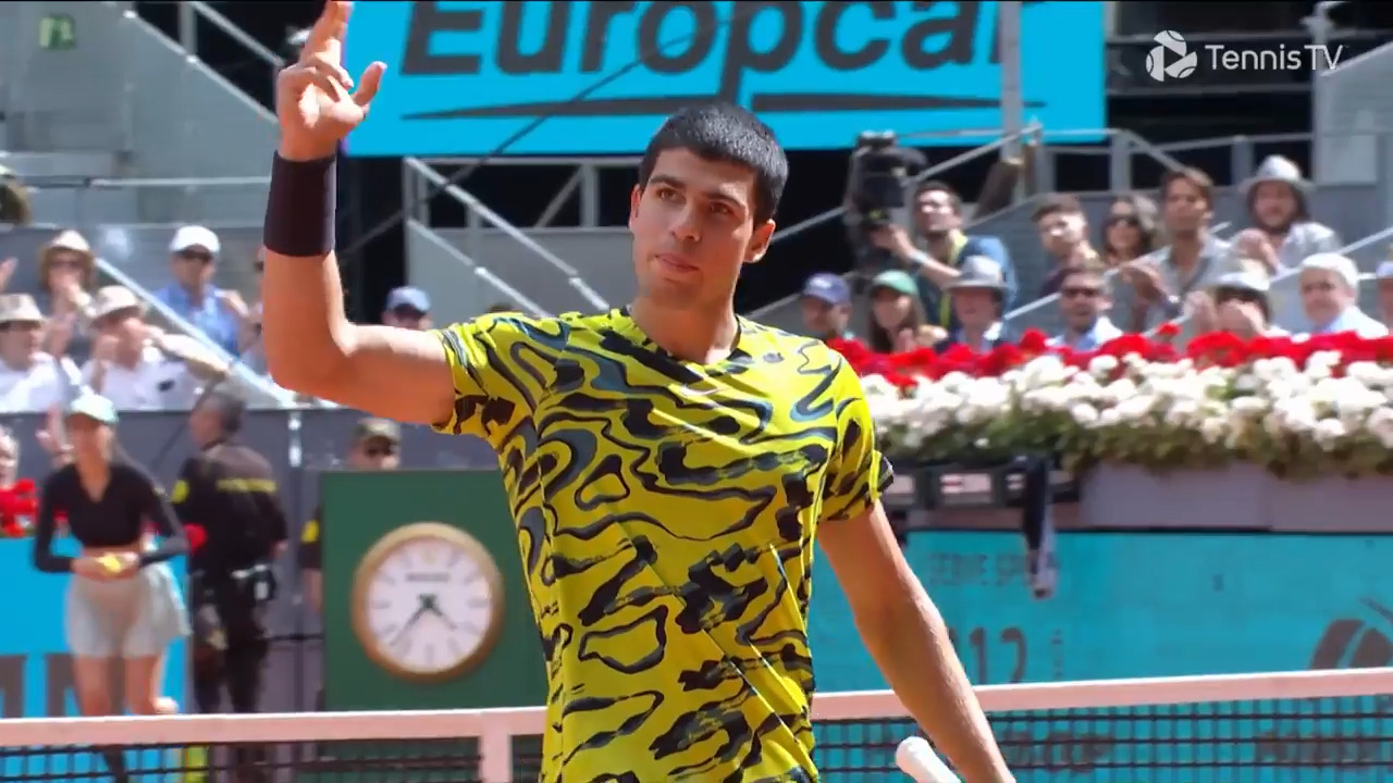 Hot Shot A Bit Of Everything! Alcaraz Produces Classy Point In Madrid QF Video Search Results ATP Tour Tennis