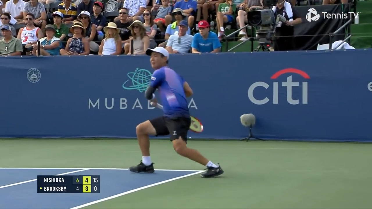 Hot Shot: Nishioka's 'whiplash forehand' bamboozles Brooksby in Washington