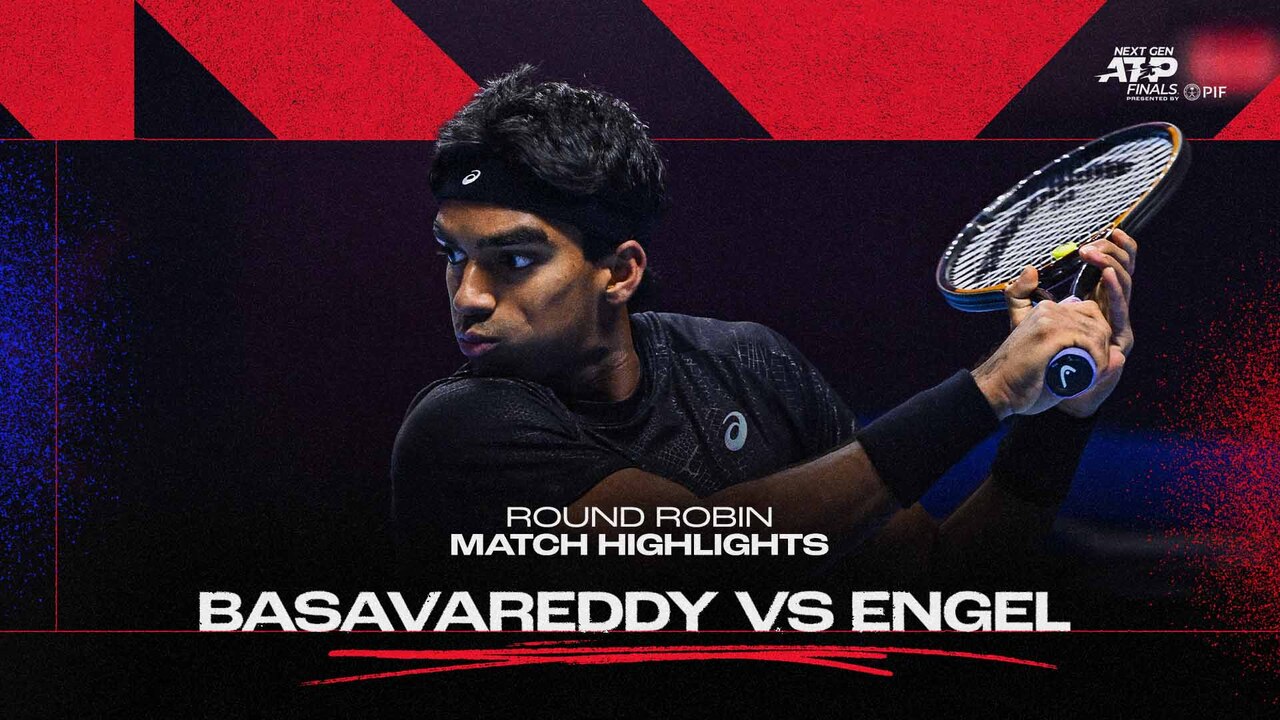 Highlights: Basavareddy sweeps past Engel at Next Gen ATP Finals 2025