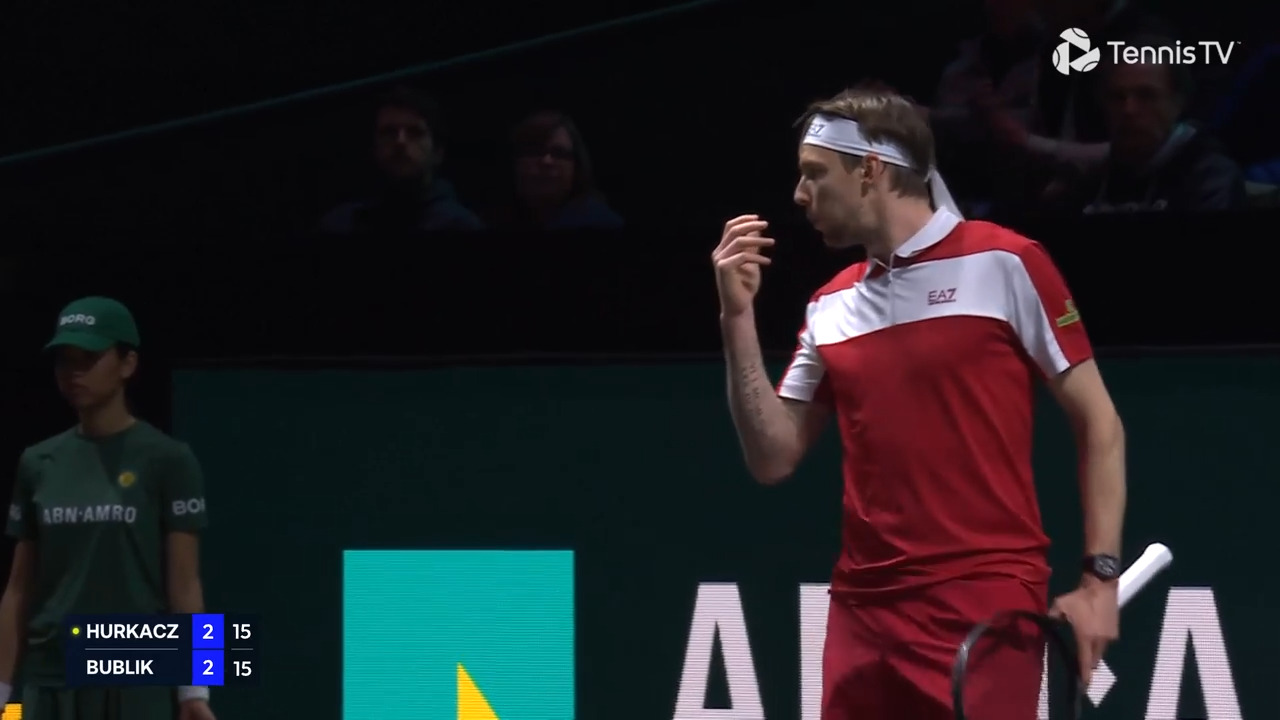 Hot Shot: 'Wowza!' Bublik's booming forehand on the run in Rotterdam 2026
