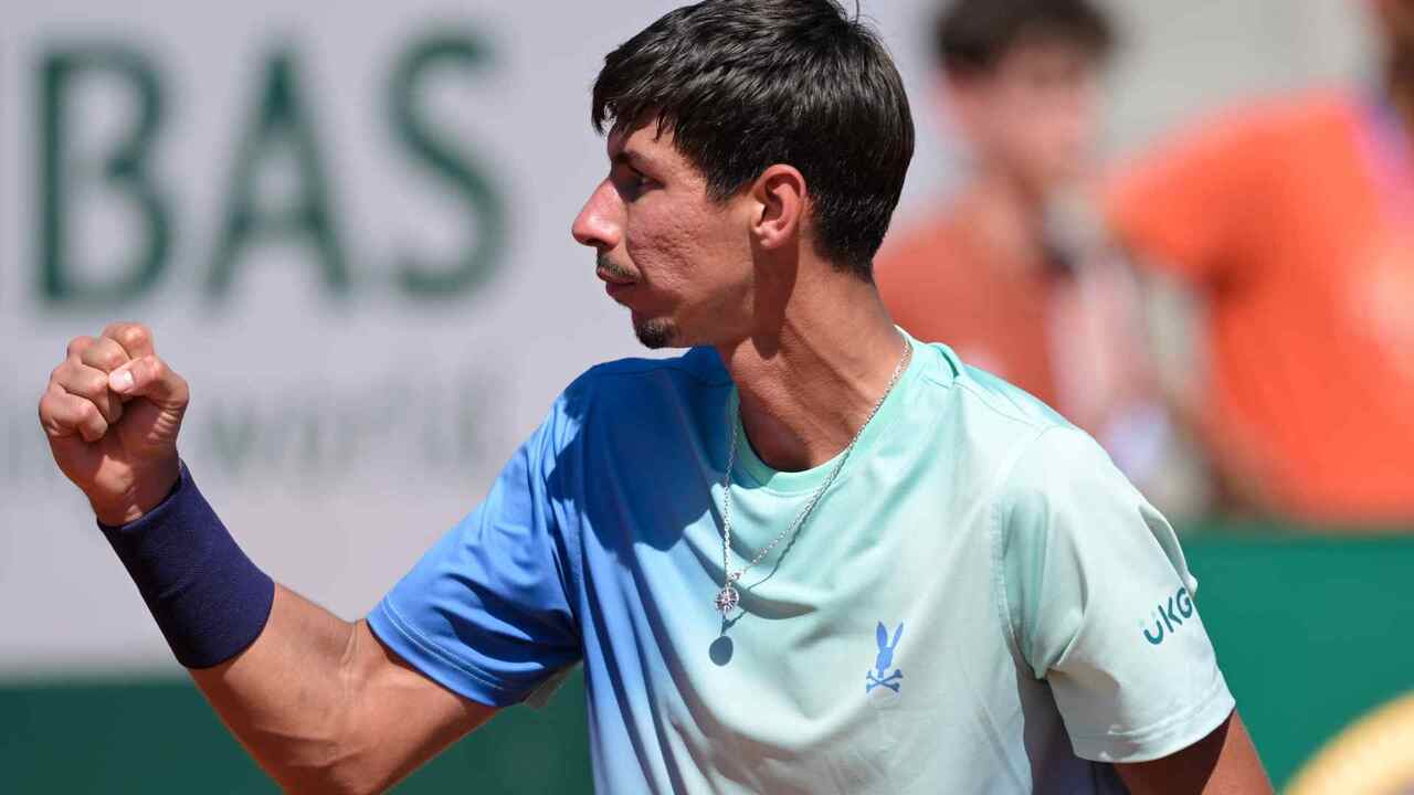 Watch Alexei Popyrin hit a stunning half-volley smash on the doubles court in Washington. Watch live & on demand at TennisTV.com. File photo.