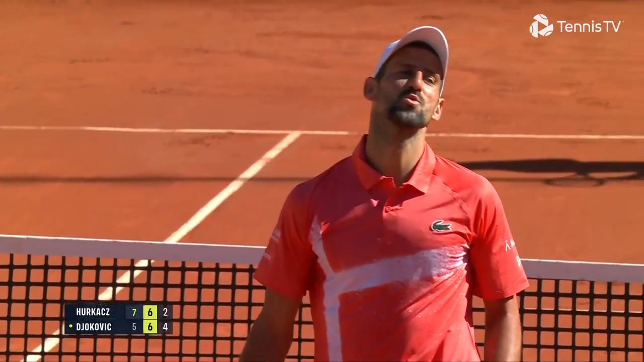 Hot Shot: Djokovic impresses himself with stylish drop volley in Geneva final