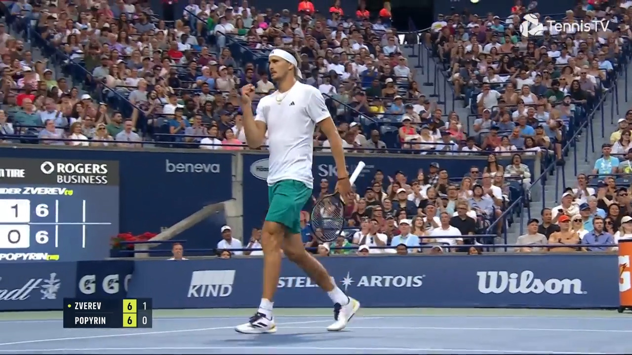Hot Shot: Zverev's clever approach too good for Popyrin in Toronto 2025
