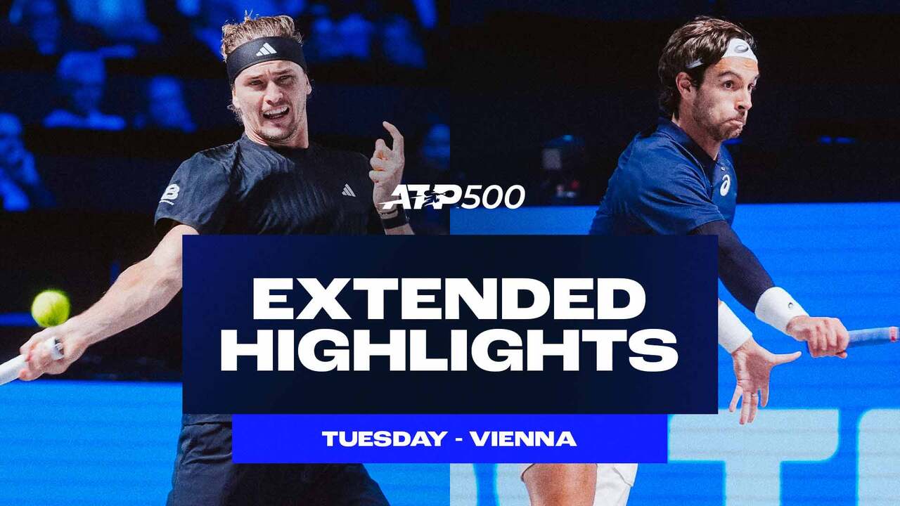 Extended Highlights: Zverev, Musetti advance; Rublev falls in Vienna 2025