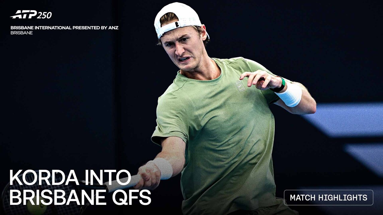 Highlights: Korda advances to Brisbane QFs after Lehecka retires