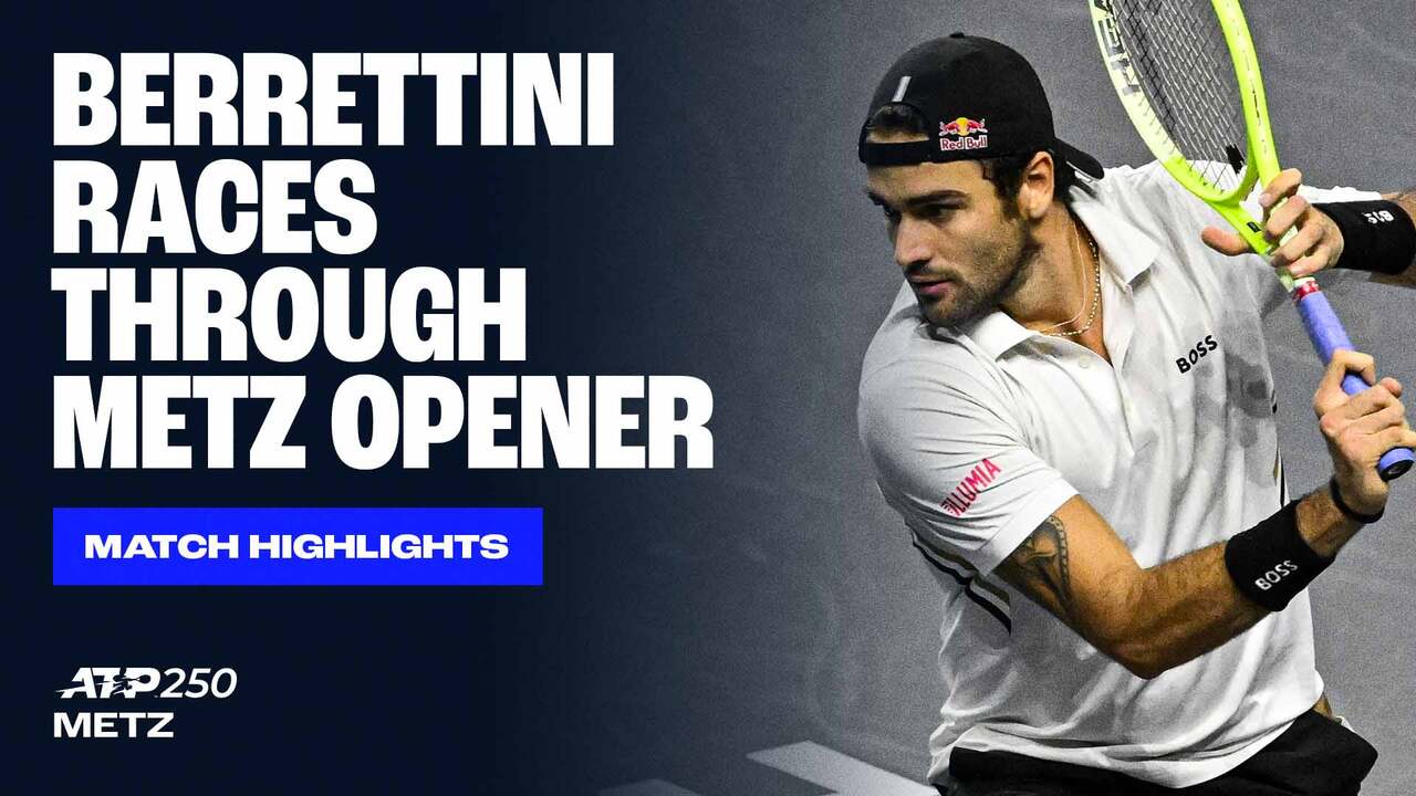 Highlights: Berrettini makes fast start in Metz 2025