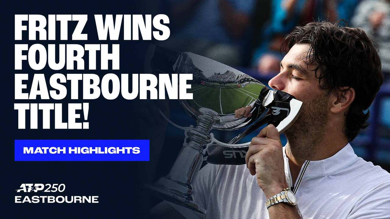 Highlights: Fritz overcomes Brooksby to defend Eastbourne crown