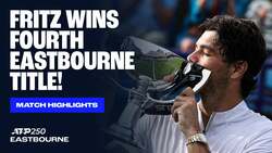 Highlights: Fritz overcomes Brooksby to defend Eastbourne crown