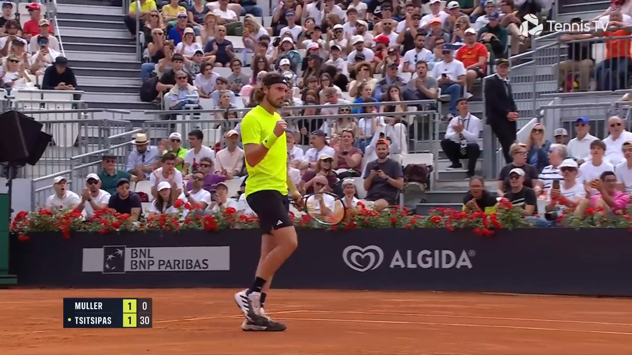 Hot Shot: Tsitsipas draws gasps with stunning dropper in Rome