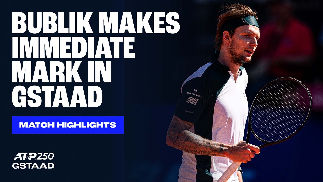 Highlights: Debutant Bublik downs Shevchenko in all-Kazakhstani Gstaad clash
