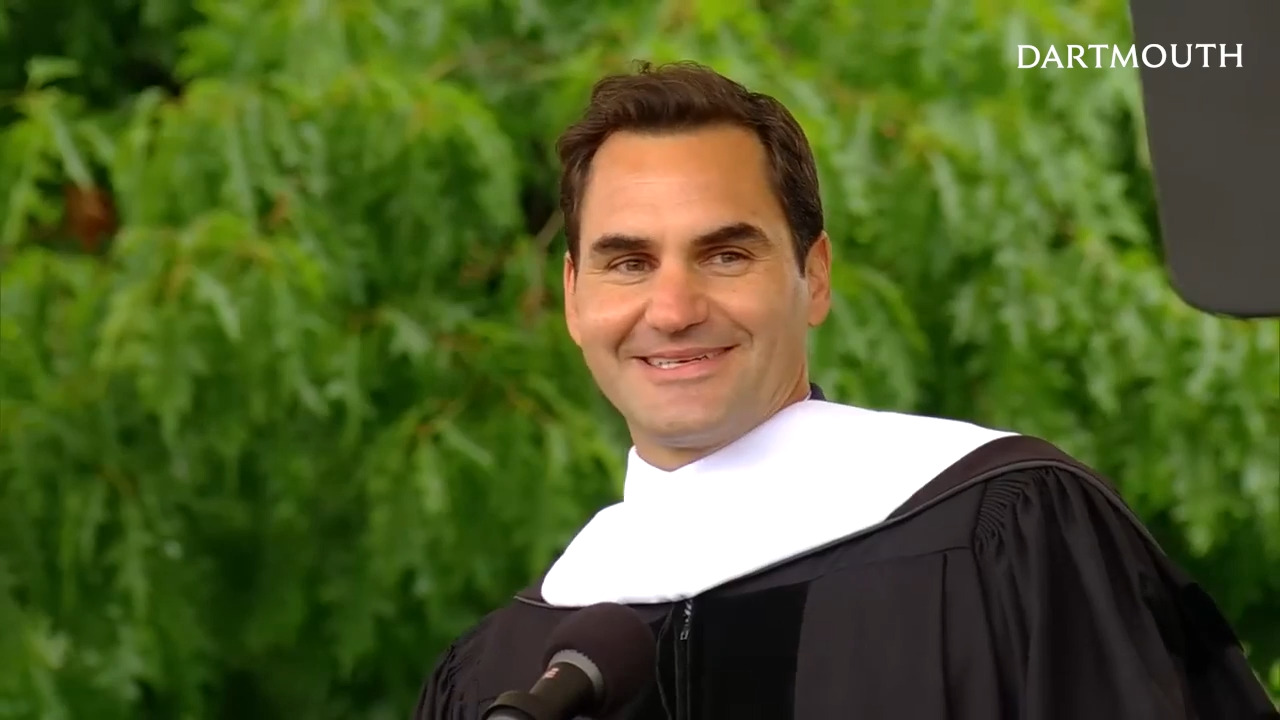 Watch Roger Federer's memorable Dartmouth College commencement speech