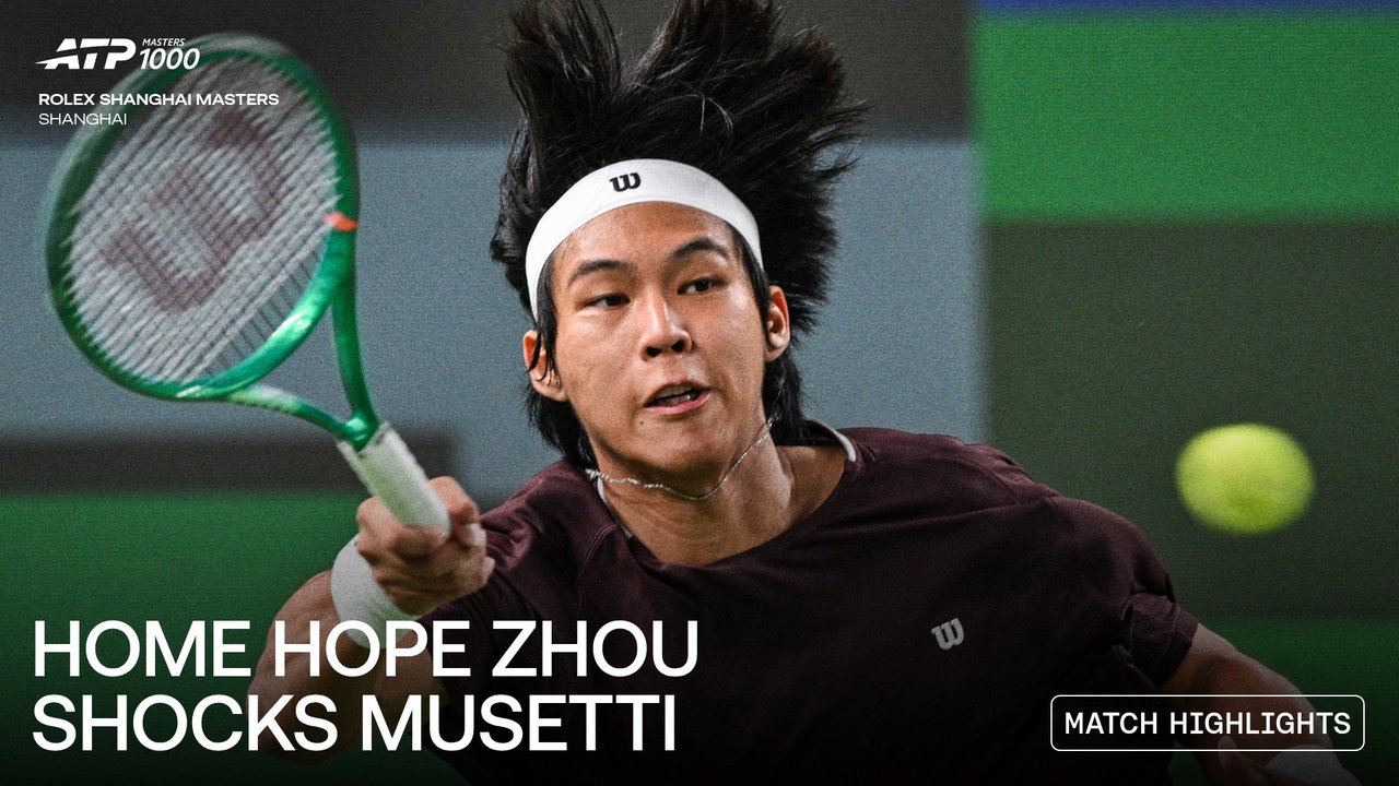 Highlights: Zhou rides home support to sink Musetti in Shanghai