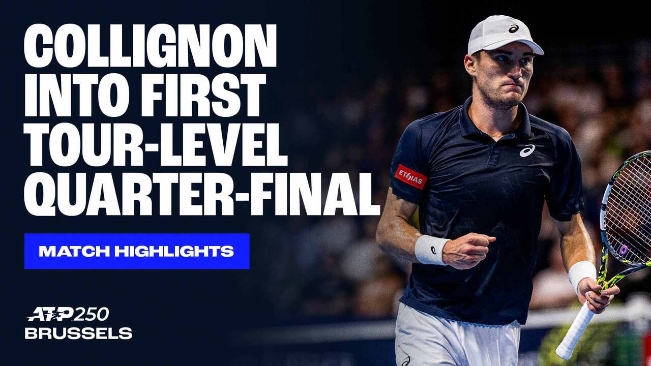 Highlights: Home hope Collignon edges Comesana for maiden tour-level QF in Brussels