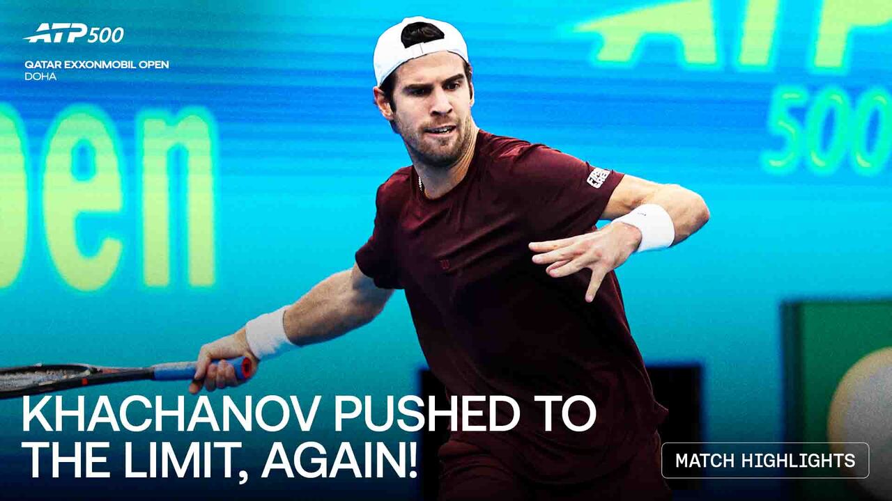 Highlights: Khachanov earns 2nd straight three-set win in Doha