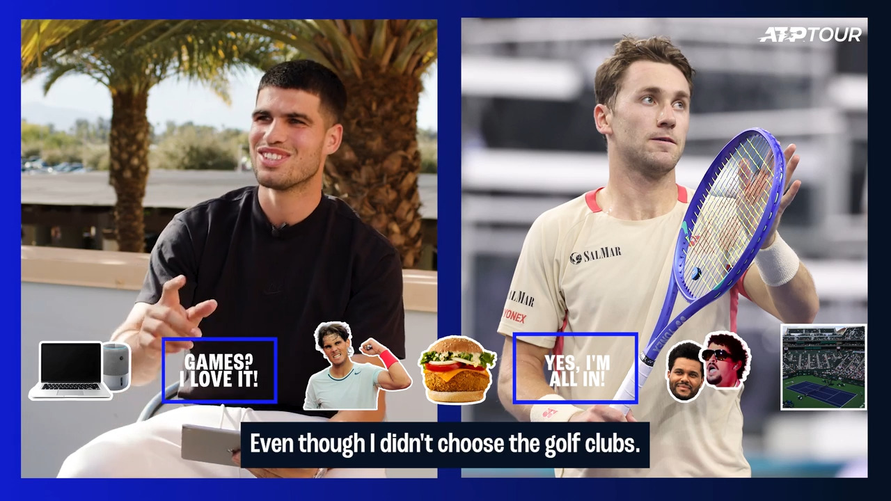 Carlos Alcaraz answers a series of fun questions to find out who is his tennis twin!