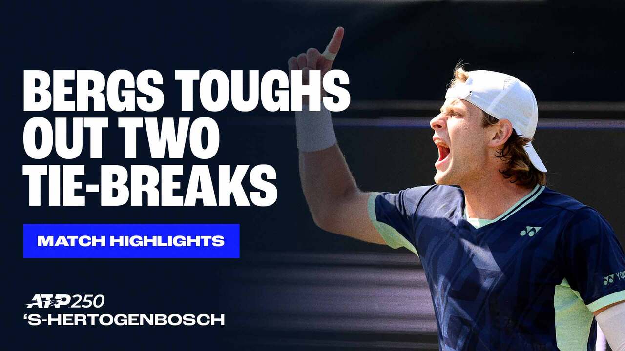Highlights: Bergs pasa a Lajal en dos tie-breaks en los CF en 's-Hertogenbosch 2025