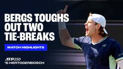 Highlights: Bergs edges Lajal in two tie-breaks in 's-Hertogenbosch 2025 QFs