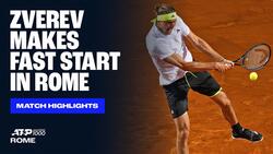 Highlights: Defending champ Zverev flies past Ugo Carabelli in Rome