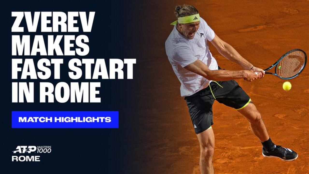 Highlights: Defending champ Zverev flies past Ugo Carabelli in Rome
