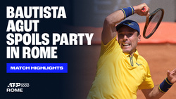 Highlights: Bautista Agut advances in Rome