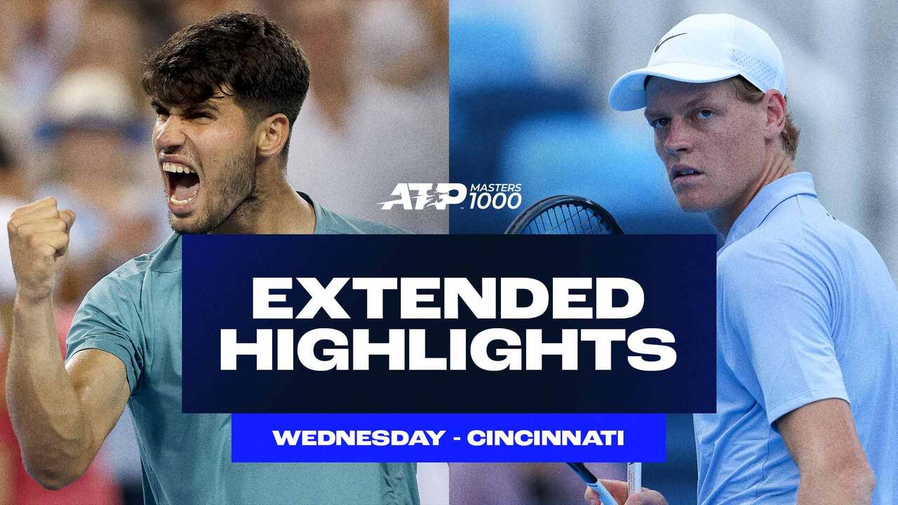 Highlights extendidas: Alcaraz, Sinner y Zverev avanzan a cuartos en Cincinnati