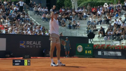 Hot Shot: When in Rome! Jarry strikes pose after stunning pass 
