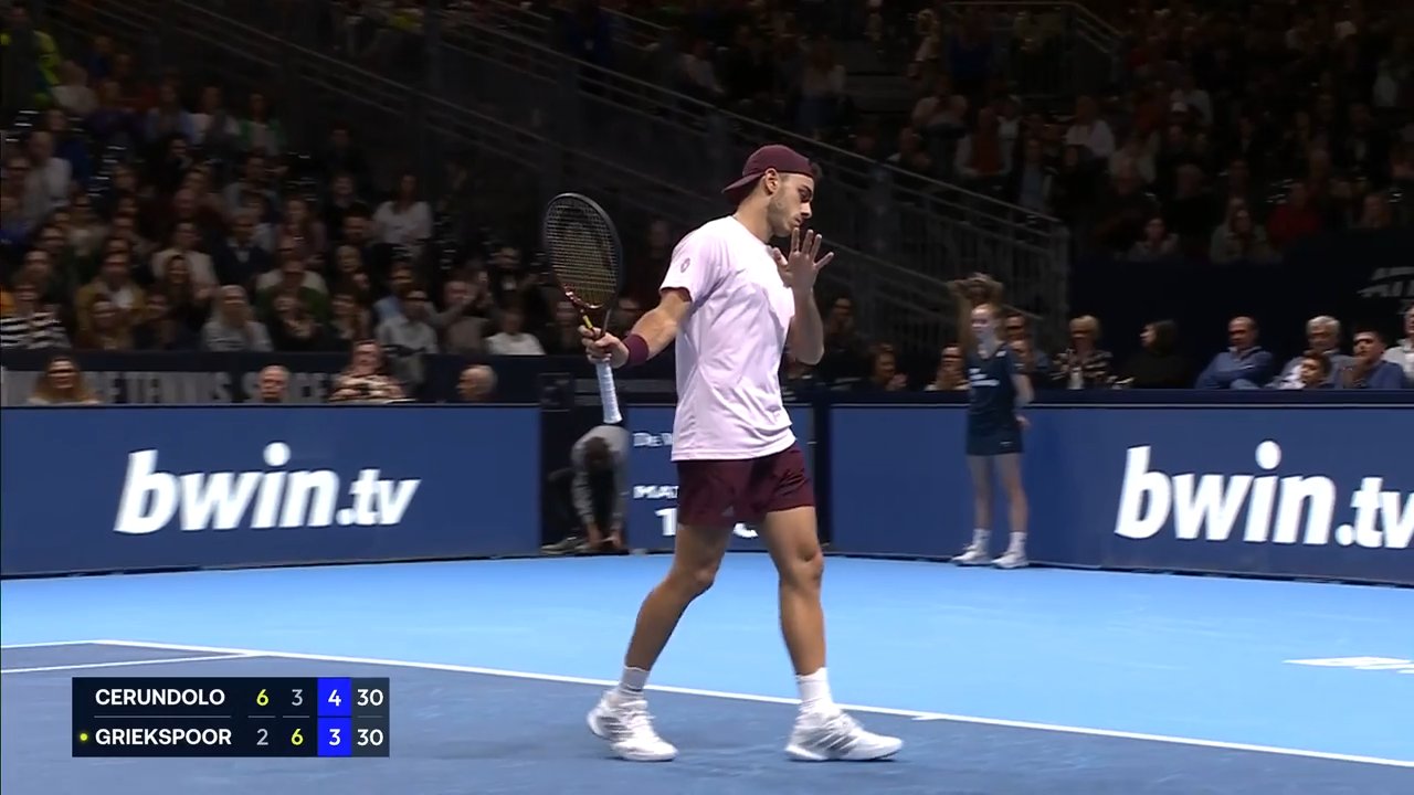 Hot Shot: 'Sorry, not sorry' says Cerundolo after bringing Brussels 2026 break point in style 