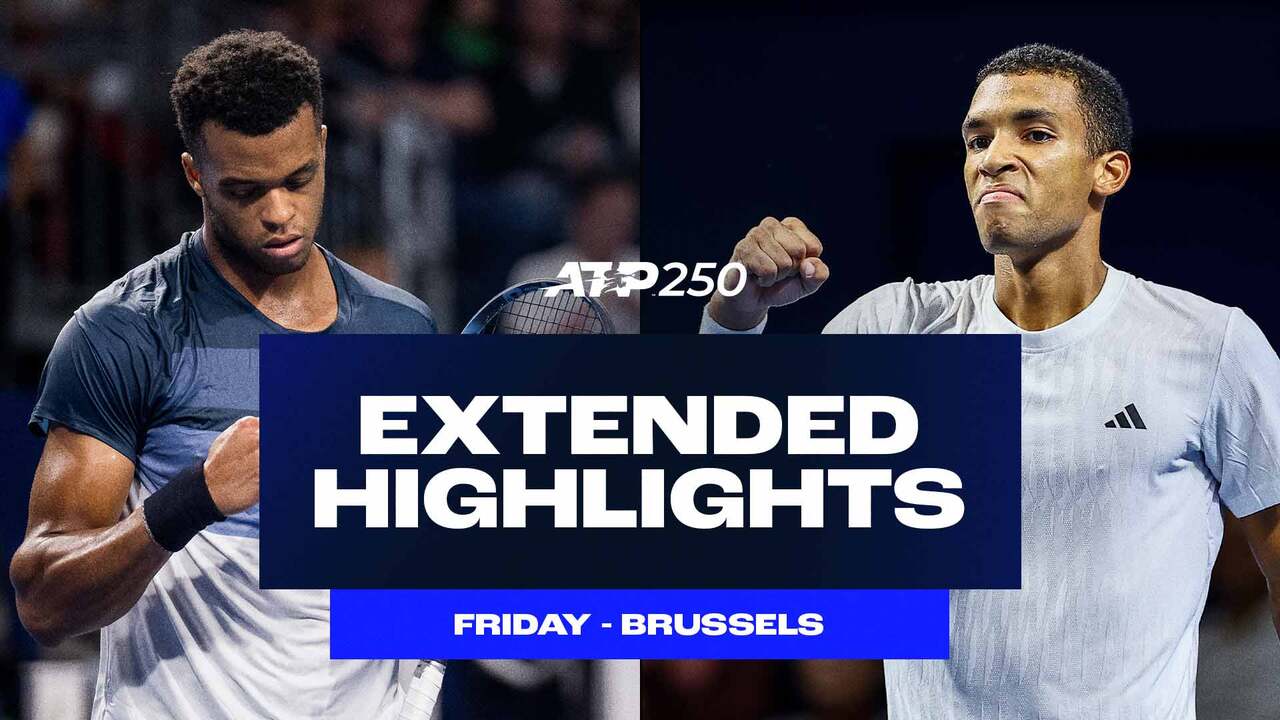 Extended Highlights: Mpetshi Perricard, Auger-Aliassime, Collignon reach Brussels SFs
