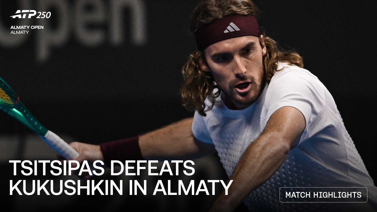 Highlights: Tsitsipas ends Kukushkin's career in Almaty 2026