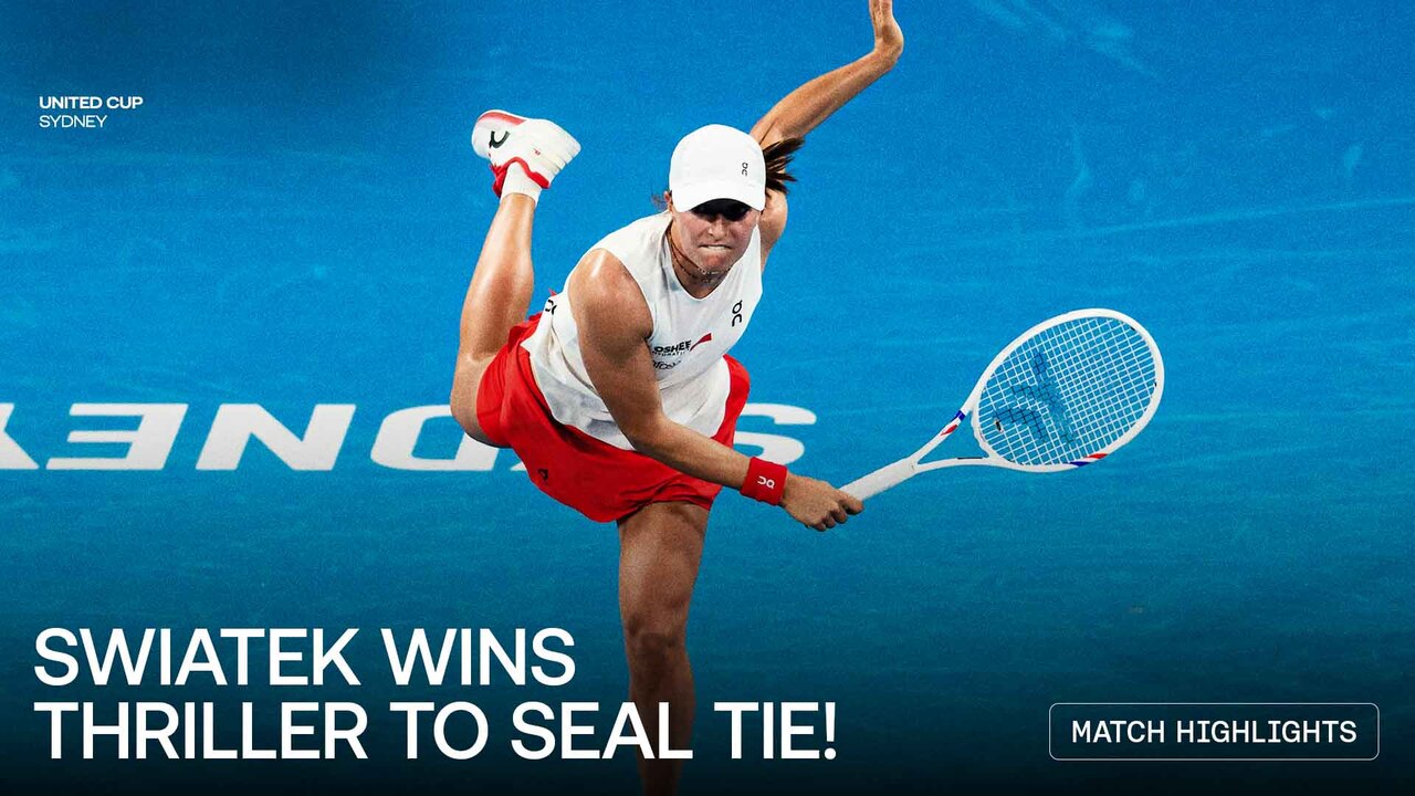 Highlights: Swiatek rallies past Lys to seal United Cup 2026 tie 