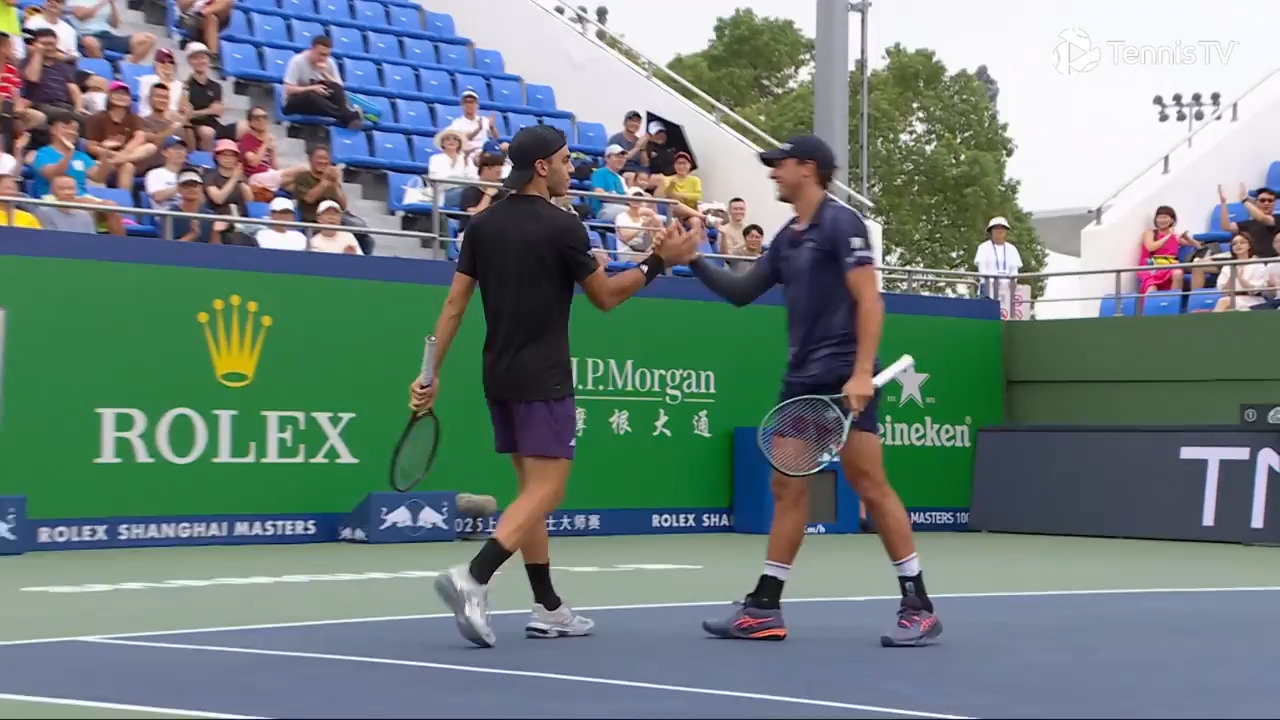 Hot Shot: Cerúndolo/Darderi brillan juntos en el dobles de Shanghái