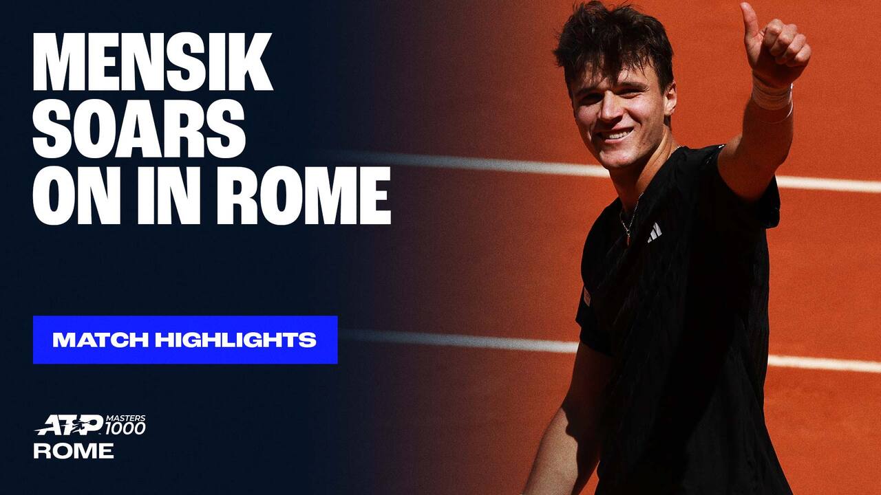 Highlights: Mensik secures third-round win in Rome
