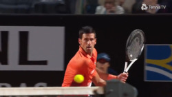 Hot Shot: Djokovic Slides Into Slick Backhand Winner In Rome