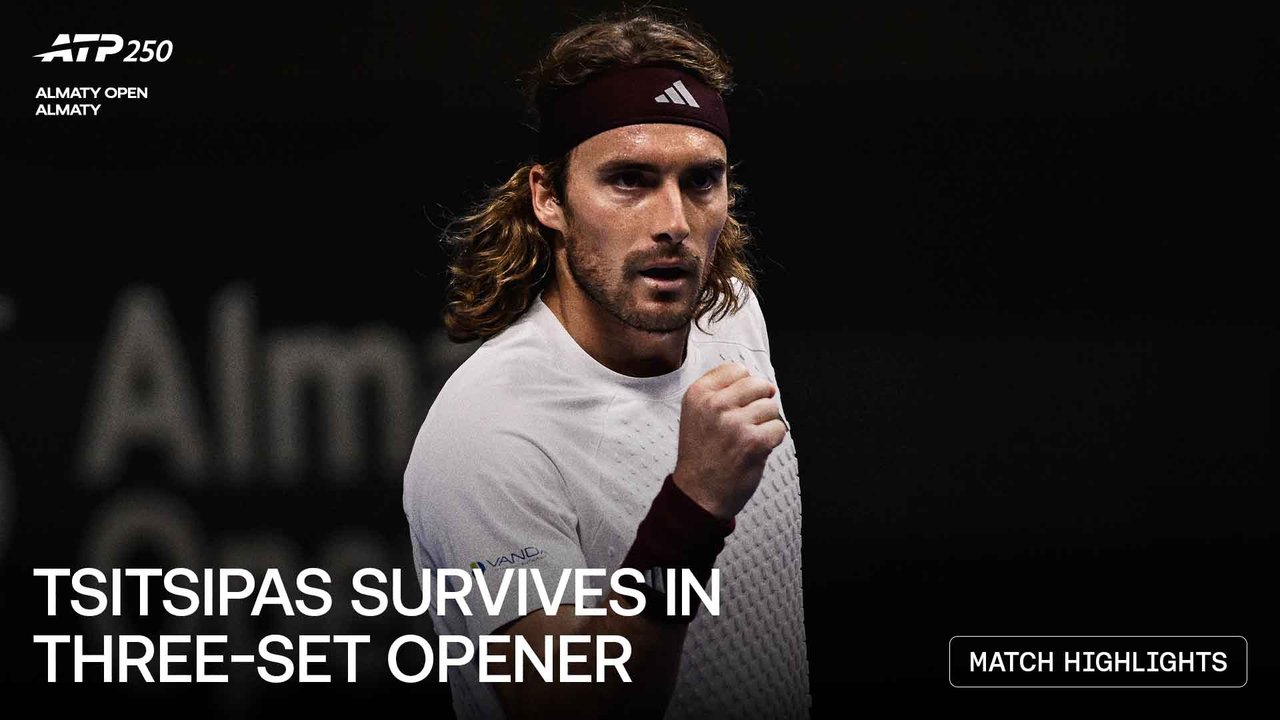 Highlights: Tsitsipas outlasts Kovacevic in Almaty opener