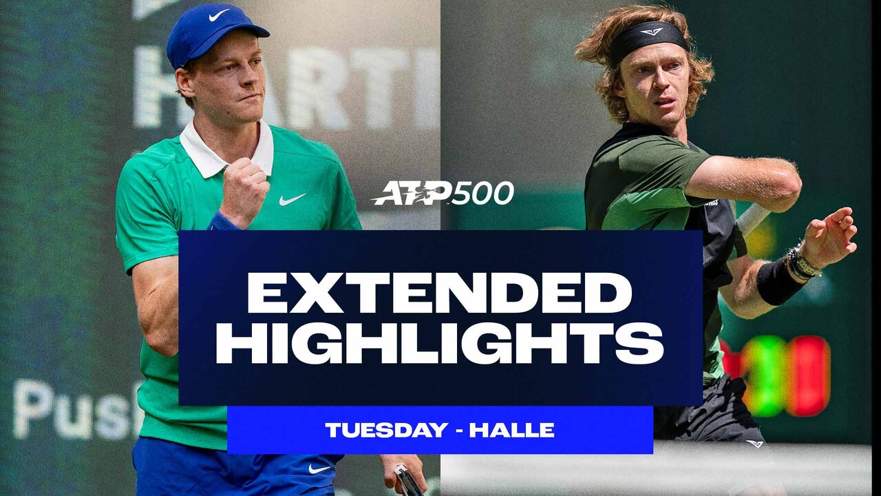 Watch extended Tuesday highlights from the Terra Wortmann Open, featuring first-round wins for Jannik Sinner, Andrey Rublev, Flavio Cobolli, Denis Shapovalov and Felix Auger-Aliassime. Watch live & on demand at TennisTV.com.