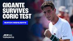Highlights: Gigante clinches thrilling opening win vs. Coric in Toronto