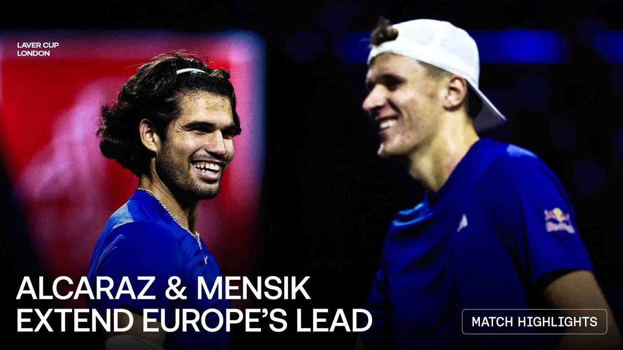 Highlights: Alcaraz/Mensik overcome Bublik/Fritz at Laver Cup 2026