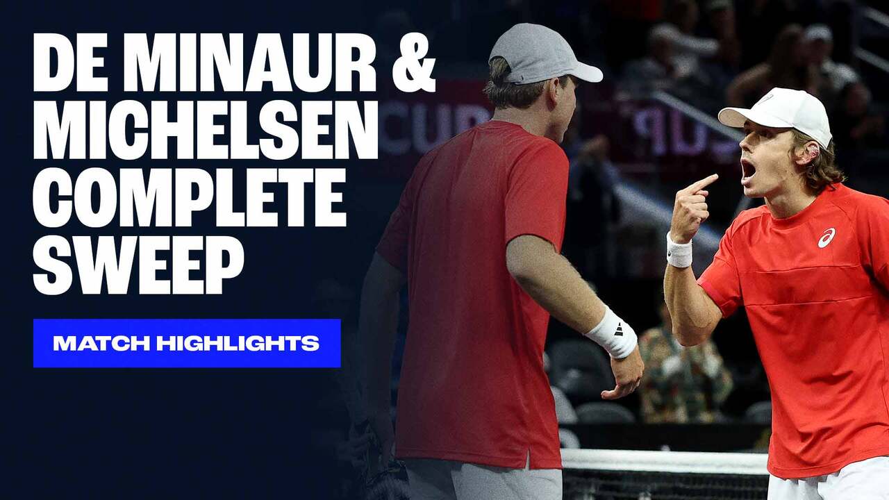 Highlights: De Minaur/Michelsen beat Rune/Ruud to complete Saturday sweep at Laver Cup