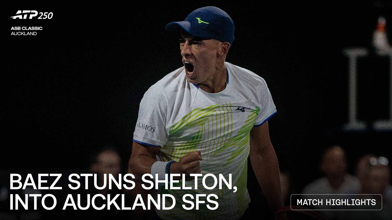 Highlights: Baez shocks Shelton in rain-affected Auckland QF clash