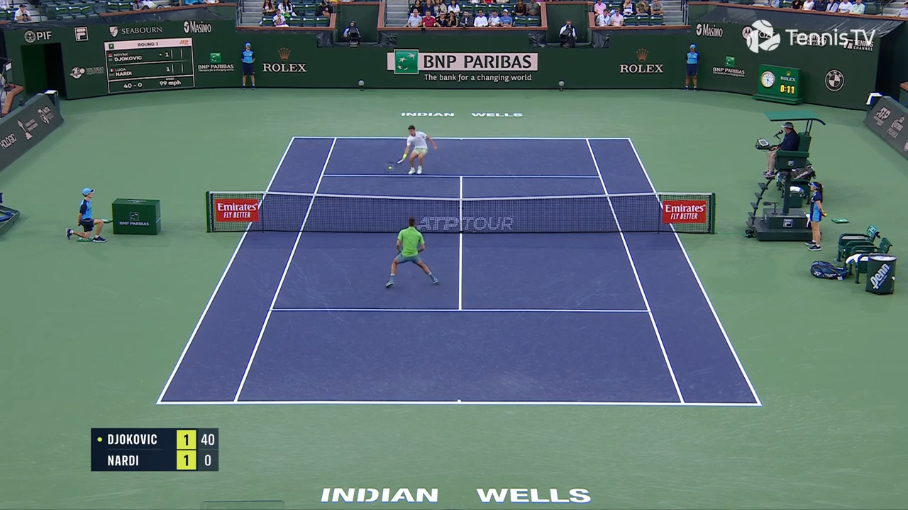 Hot Shot: Nardi ends marathon point vs. Djokovic with closing sprint