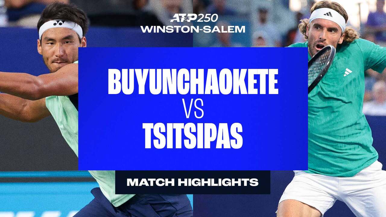 Highlights: Buyunchaokete sorprende a Tsitsipas en Winston-Salem