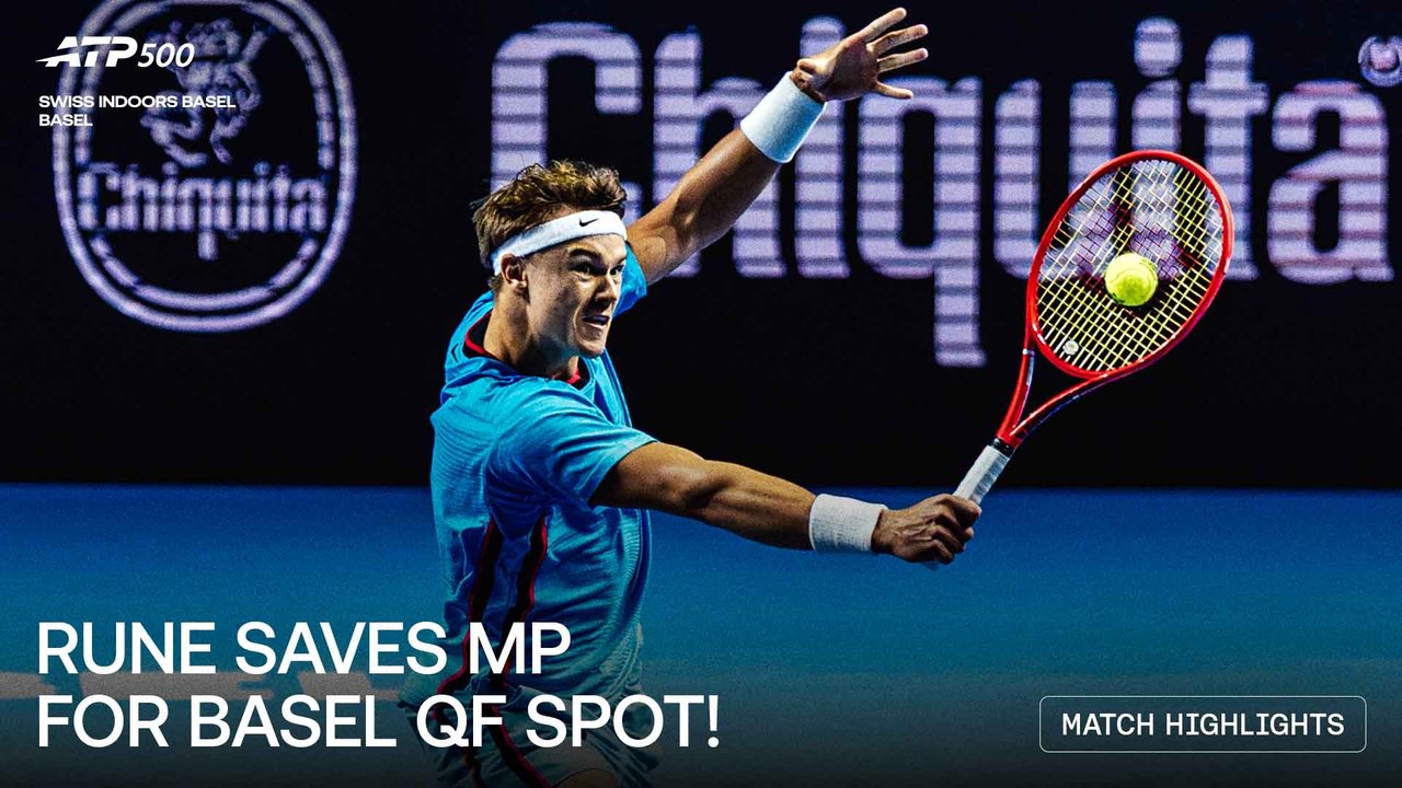 Highlights: Rune reaches first QF since injury in Basel