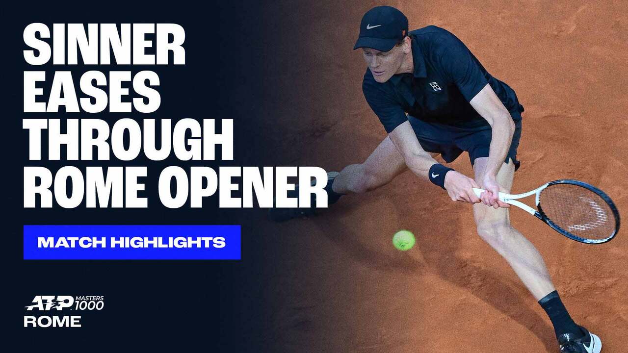 Highlights: Sinner defeats Navone in Rome return 2025