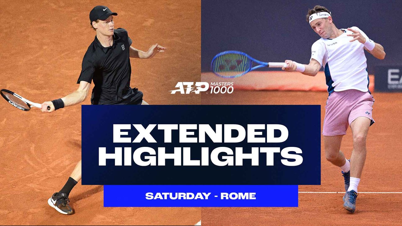 Extended Highlights: Sinner, Ruud, De Minaur win Rome openers; Rublev, Fritz fall 
